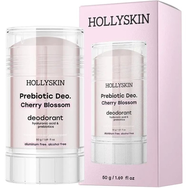 Парфумований дезодорант Hollyskin Prebiotic Deo. Cherry Blossom, 50 г - Pampik