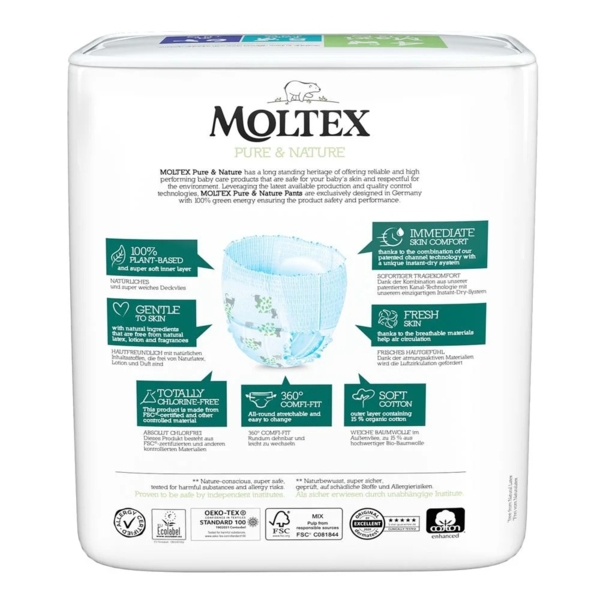 Подгузники-трусики Moltex Pure & Nature 4 (7-12 кг), 22 шт. - Pampik - 2