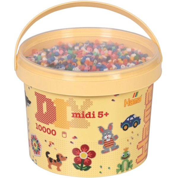 Термомозаїка Hama Midi Набір кольорових намистин, 10000 шт., 22 кольори (HM-180-67) - Pampik