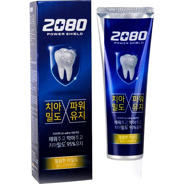 Зубная паста 2080 Power Shield Gold Spearmint с экстрактом мяты, 120 г - Pampik