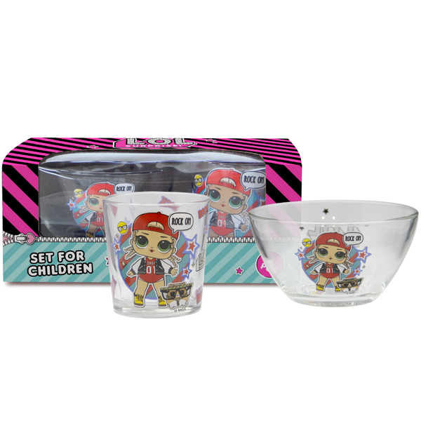 Набір скляного посуду L.O.L.Surprise! MC Swag, 2 предмети (86005094ОСТ) - Pampik