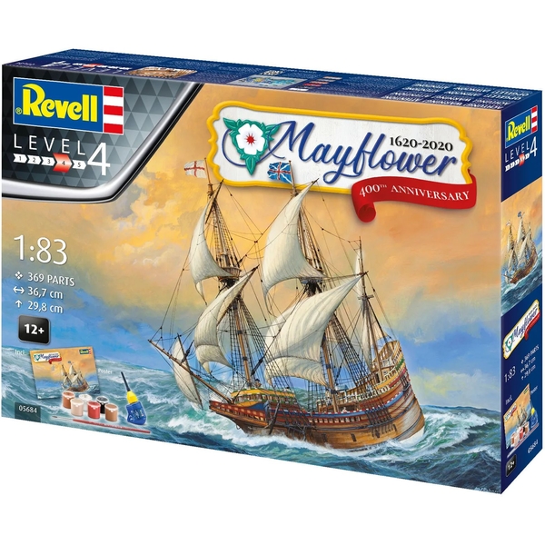 Сборная модель Revell набор Корабль Mayflower масштаб 1:83, 369 деталей (RVL-05684) - Pampik