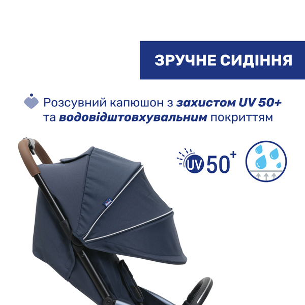 Прогулянкова коляска Chicco Goody XPlus синя (87040.38.07) - Pampik - 8