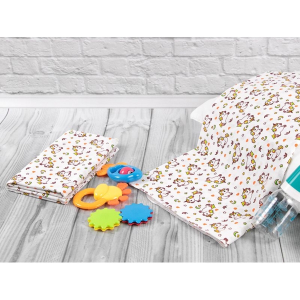 Пелюшка Руно Єдинороги ситець 95х110 см (204.03_єдинороги) - Pampik - 5