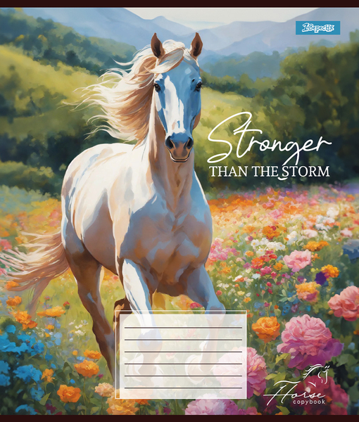 Набір зошитів 1 Вересня Stronger than the storm А5, в косу лінію, 12 аркушів, 25 шт. (767207) - Pampik - 6