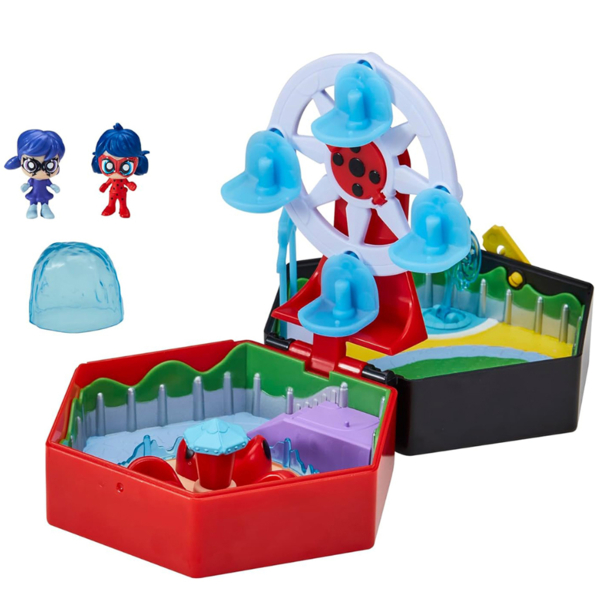 Игровой набор Miraculous Леди Баг и Супер-Кот Chibi Парк развлечений, 2 фигурки и аксессуары (50553) - Pampik