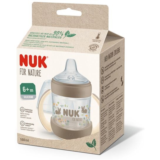 Пляшечка з ручками NukFor Nature, 150 мл, бежевий (3952720) - Pampik - 2