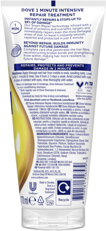 Кондиционер Dove 1 Minute Super Conditioner Интенсивное восстановление, для поврежденных волос, 170 мл - Pampik - 3