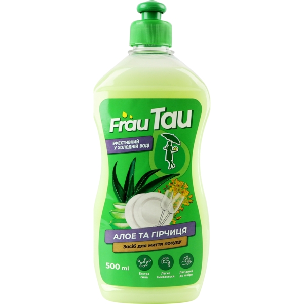 Средство для мытья посуды Frau Tau Алоэ и горчица, 500 мл - Pampik