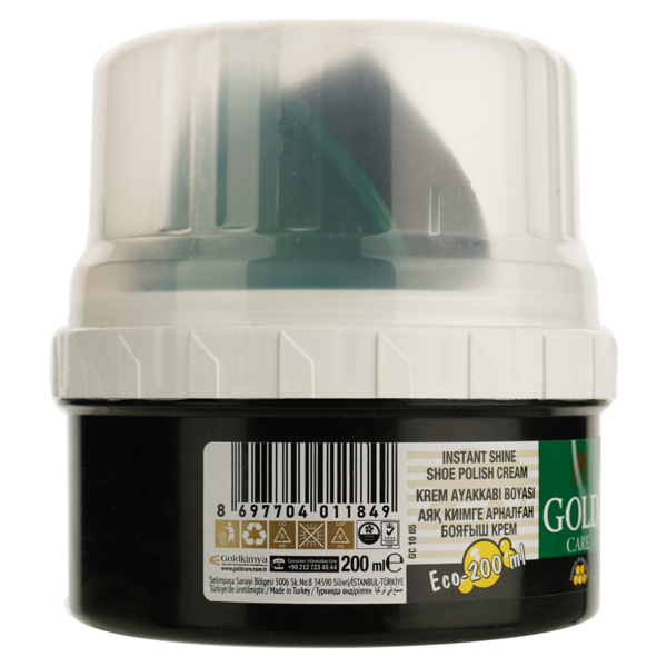 Крем-блиск для взуття Goldcare, 200 мл, чорний - Pampik - 2