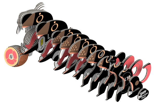 Збірна 3Д модель Eugy Зоопарк Тасманійський диявол (XEG-035) - Pampik - 2