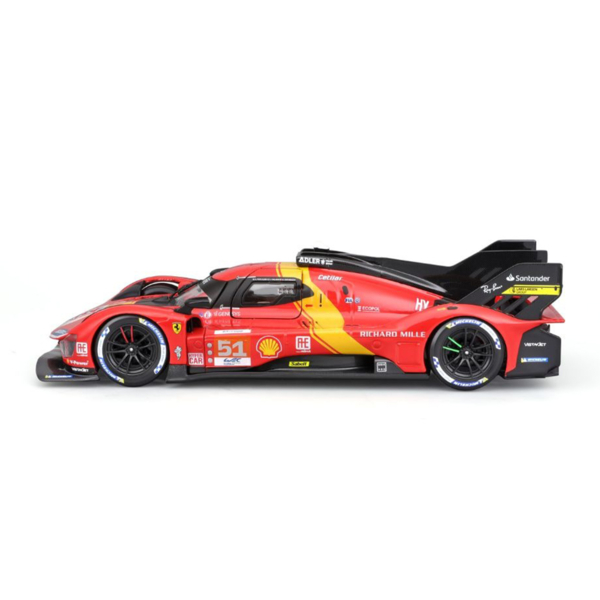 Автомодель Bburago Ferrari 499P LMH 1:24 червоно-чорна (18-26309) - Pampik - 5