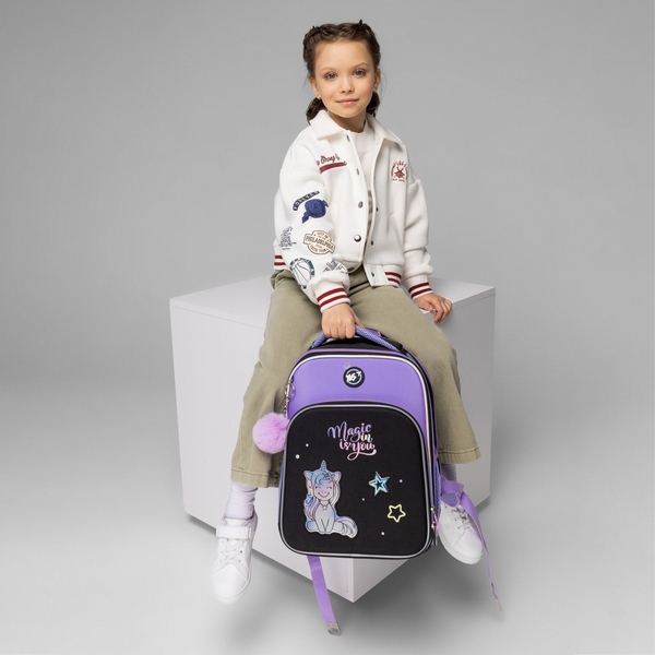 Рюкзак Yes Magic Unicorn S-78 каркасный, черный с фиолетовым (559563) - Pampik - 14