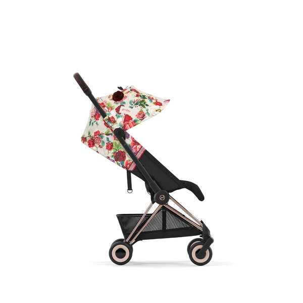 Прогулянкова коляска Cybex Coya Spring Blossom Light, біла з червоним (522003071) - Pampik - 7