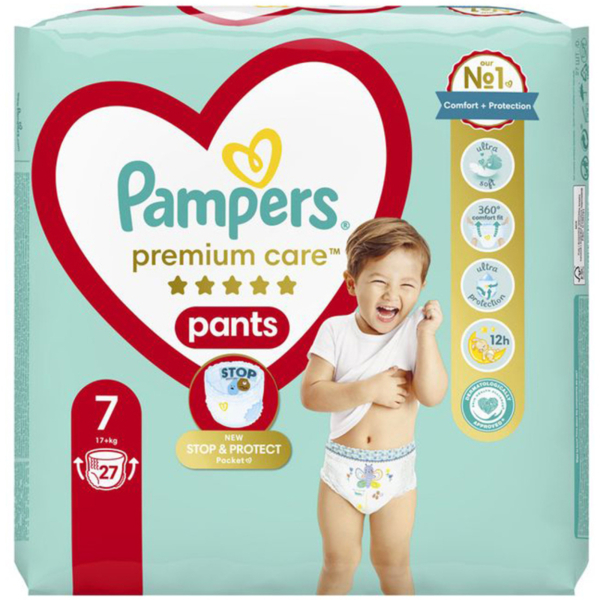 Підгузки-трусики Pampers Premium Care Pants 7 (17+кг), 27 шт. - Pampik - 2