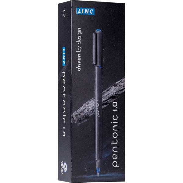Ручка кулькова Linc Pentonic чорнила червоні упаковка 12 шт. (412060) - Pampik - 3