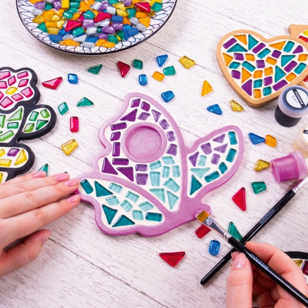 Набор для творчества Mosaaro Мозаика хрустальное стекло Подсвечник Бабочка (MA1004) - Pampik - 3