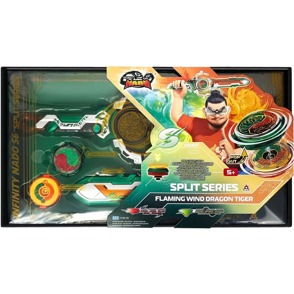 Волчок Auldey Infinity Nado VI Split Series Flaming Wind Dragon Tiger (EU654145) - Pampik