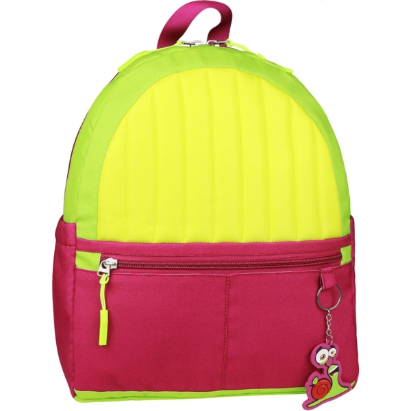 Рюкзак детский Bagland Bob Snail Maxi салатово-красный, 30x14x36 см - Pampik