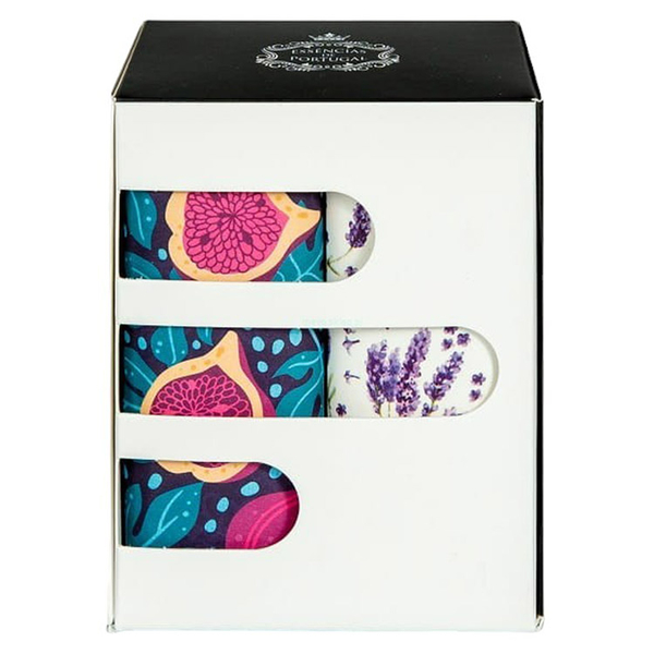 Набор мыла Essencias de Portugal Инжир-смородина + Лаванда 150 г х 2 шт. в подарочной коробке - Pampik