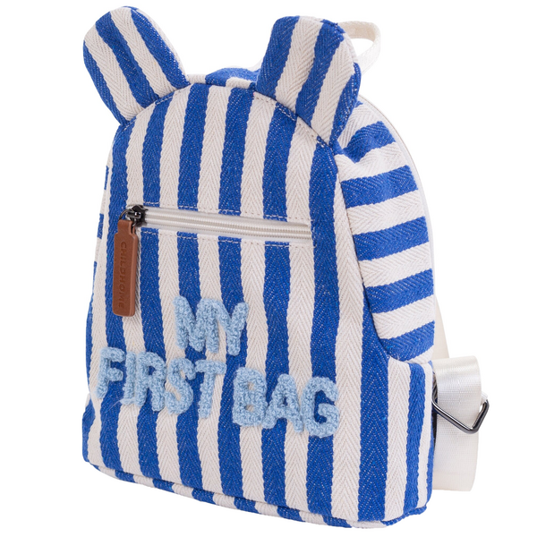 Рюкзак дитячий Childhome My first bag stripes electric blue (CWKIDBSTBL) - Pampik - 2