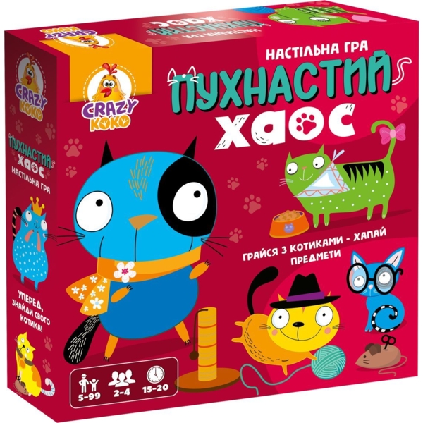 Гра настільна розважальна Vladi Toys Crazy Koko Пухнастий хаос (VT8055-32) - Pampik