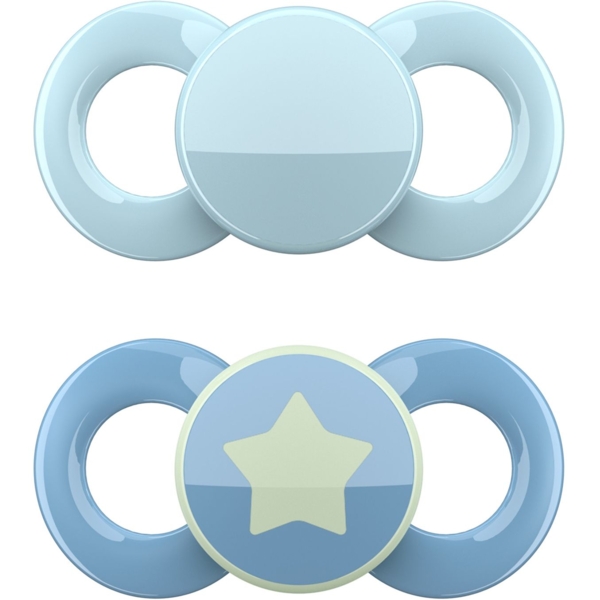 Пустышка ортодонтичная Dentistar для мальчика, 0-6 месяцев, 2 шт. (3960000) - Pampik