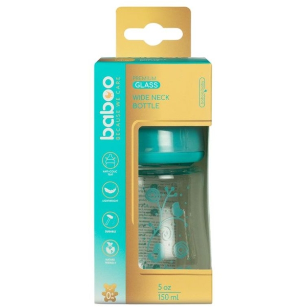 Бутылочка для кормления Baboo антиколиковая 150 мл (3-122) - Pampik - 4