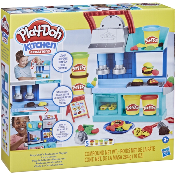 Ігровий набір з пластиліном Hasbro Play-Doh Зайнятий шеф-кухар (F8107) - Pampik