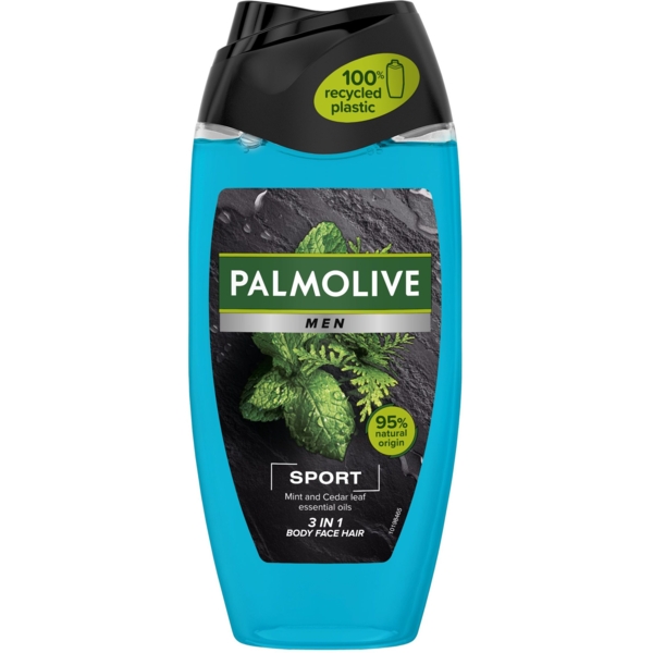 Гель для душу Palmolive Men Sport Ефірні олії м'яти та листя кедра, 250 мл - Pampik