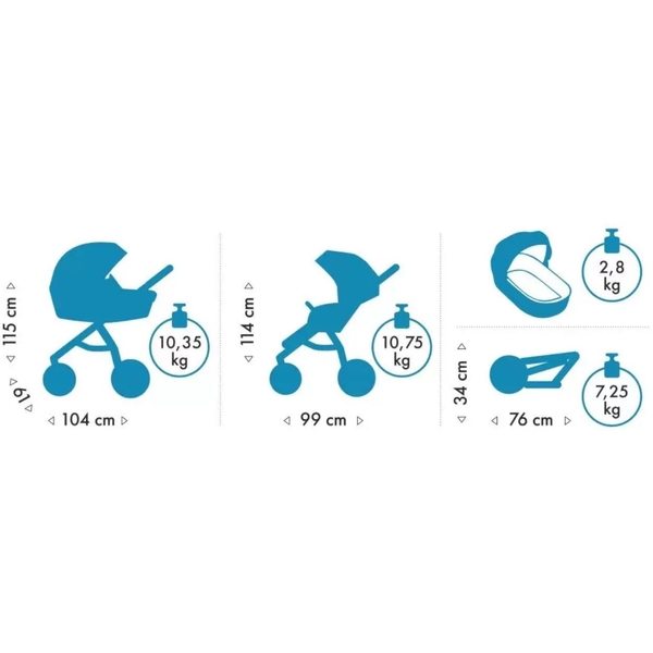 Коляска універсальна 2 в 1 Tutis Leo black (1222020) - Pampik - 9