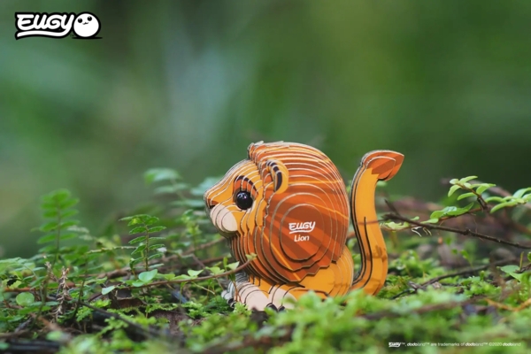 Збірна 3Д модель Eugy Зоопарк Лев (XEG-070) - Pampik - 6