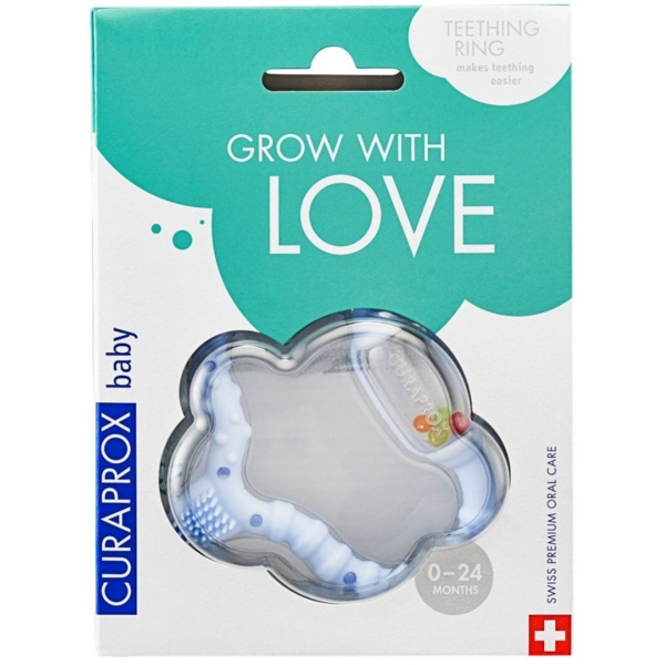 Прорезыватель для зубов Curaprox Baby голубой - Pampik