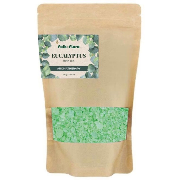 Сіль для ванни Folk&Flora Евкаліпт, 500 г - Pampik
