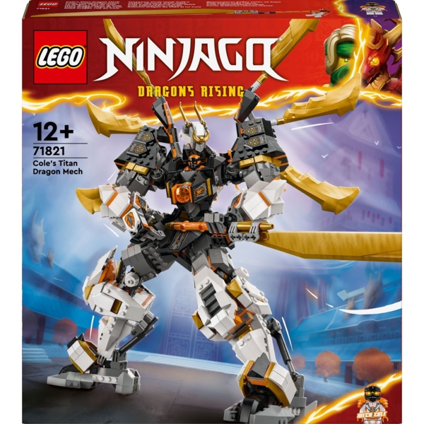 Конструктор LEGO Ninjago Драконовий робот-титан Коула, 1055 деталей (71821) - Pampik