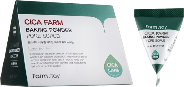 Скраб для лица FarmStay Cica Farm Baking Powder Pore Scrub с центеллой 7 г - Pampik - 3