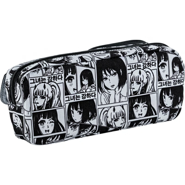 Пенал мягкий Kite 8.5x22x3.5 см серо-черный (K24-2701-6) - Pampik