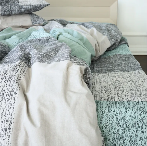 Простыня MirSon Ranforce Elite 17-4816 Meren 110х160 см серо-зеленая (2200009019876) - Pampik