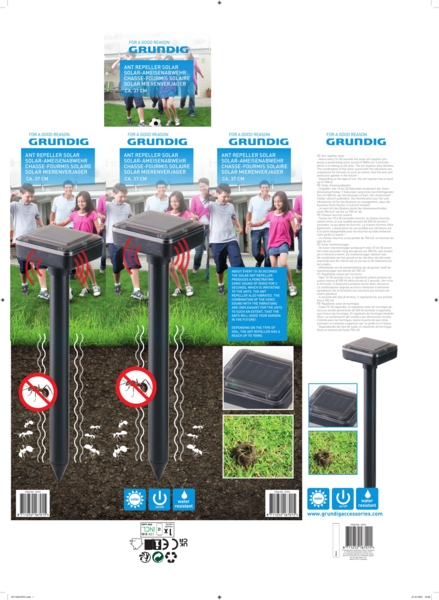 Відлякувач мурах Grundig на сонячній батареї 9.5x8x37 см - Pampik - 3
