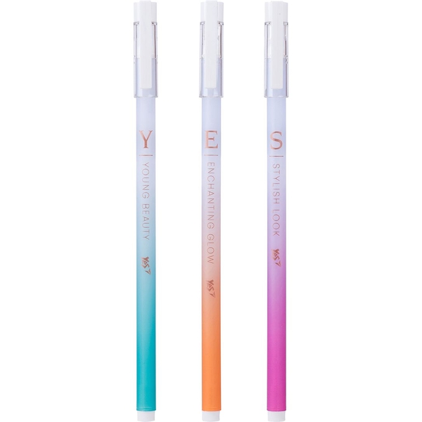 Ручка шарико-масляная Yes Ombre синие чернила упаковка 24 шт. (412 000) - Pampik