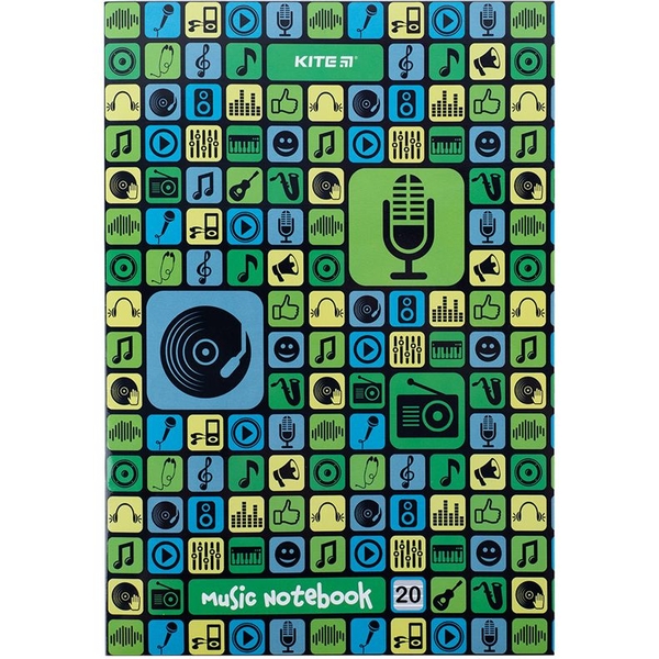 Зошит для нот Kite А4, 20 аркушів K24-404 - Pampik