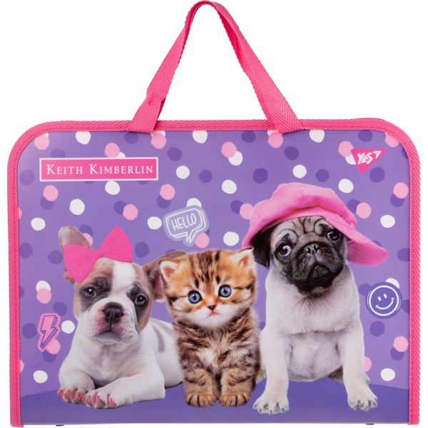 Папка-портфель YES Keith Kimberlin FC на молнии с тканевыми ручками (491982) - Pampik