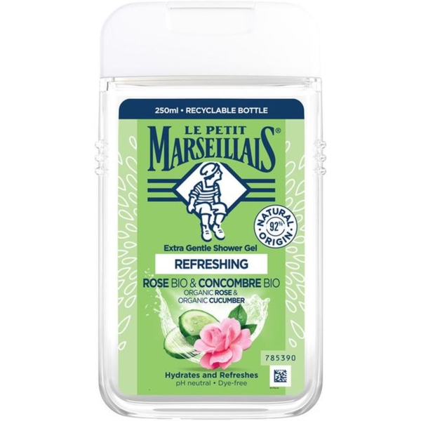 Гель для душу Le Petit Marseillais Огірок і троянда, 250 мл - Pampik