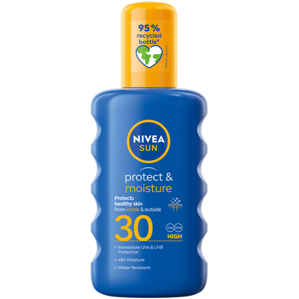 Сонцезахисний спрей Nivea Sun Захист та зволоження SPF 30 200 мл - Pampik