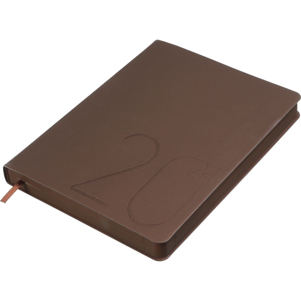 Ежедневник датированный Buromax Steel 2024 A5 коричневый (BM.2127-51) - Pampik - 2