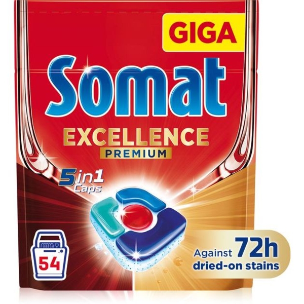 Капсулы для посудомоечной машины Somat Exellence 5 в 1, 54 шт. - Pampik - 2