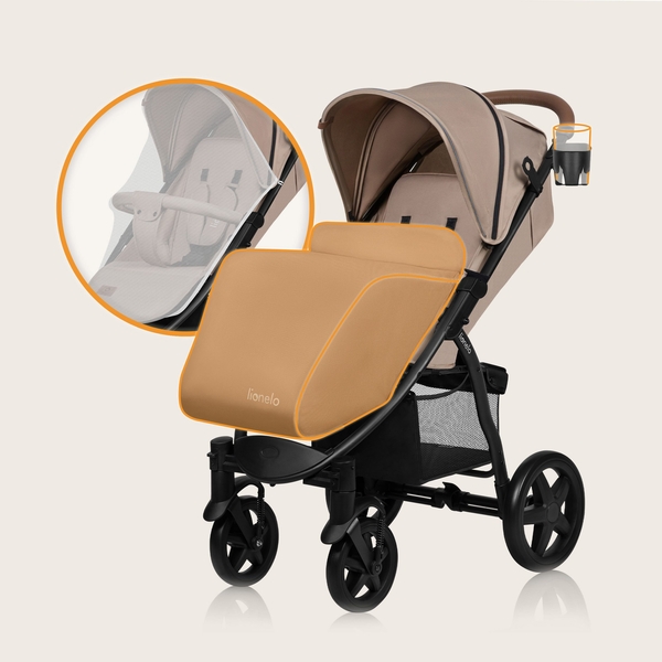 Прогулянкова коляска Lionelo Annet Plus Beige Sand - Pampik - 20