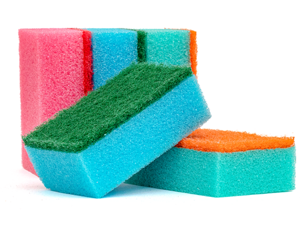 Губки для мытья посуды Ekoplus Midi, 79х53х30 мм, 5 шт. - Pampik - 2