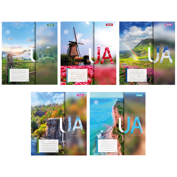 Набор тетрадей 1 Вересня The beauty of UA А5 в линейку 18 листов 25 шт. (766985) - Pampik