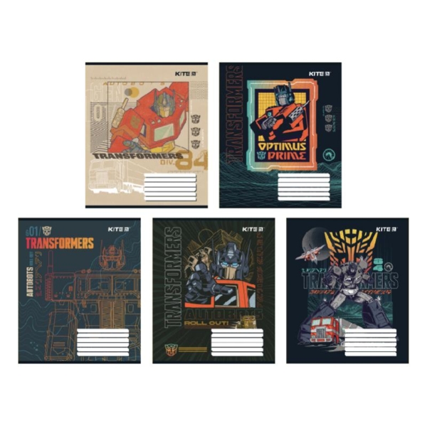 Набор тетрадей Kite Transformers А5 в клетку, 18 листов, 20 шт. (TF24-236) - Pampik